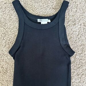 RIB CROP HALTER TOP